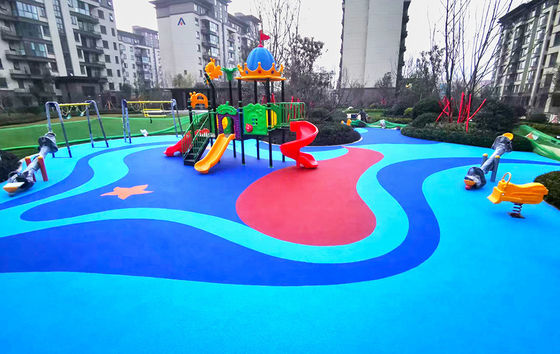Plancher en caoutchouc de terrain de jeu antidérapant EPDM avec multicolores résistants aux UV
