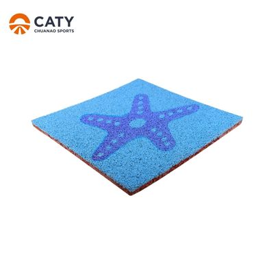 Carreaux en caoutchouc bleu pour terrain de jeu pour enfants