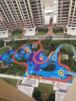 Plancher en caoutchouc résistant aux rayons UV pour l'extérieur pour la communauté / le quartier résidentiel / le parc