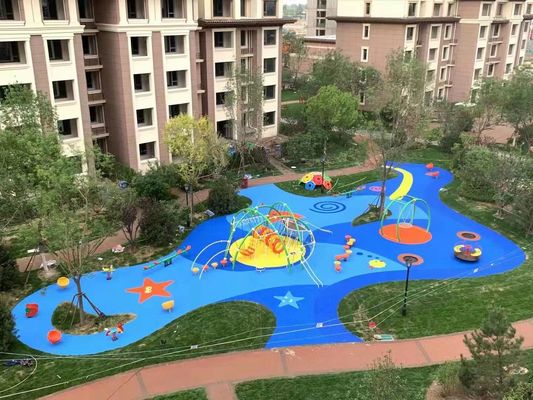Plancher en caoutchouc EPDM pour parc d'attractions