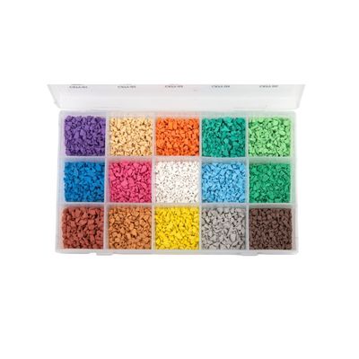 Granules colorés de EPDM sans toxines, revêtement de sol de protection résistant à l'usure pour terrain de jeu