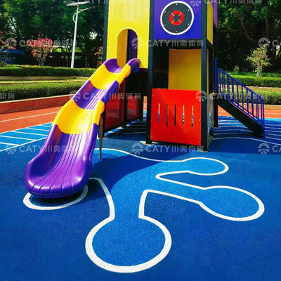 Granulés de caoutchouc EPDM résistant aux rayons UV pour piste de course, terrains de jeux, espace résidentiel et sentiers de fitness