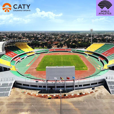 Système de sandwich IAAF Piste de course semi-préfabriquée Matériaux de piste et de terrain d'athlétisme Granules de caoutchouc EPDM pour la surface du terrain de jeu
