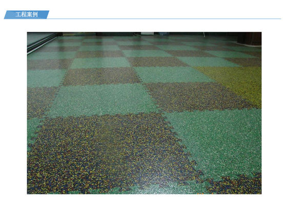 Modèle de puzzle caoutchouc non toxique tapis de gym lourds absorbant le son plancher de remise en forme commercial