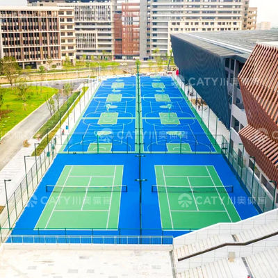 Cour acrylique élastique écologique absorbant les chocs pour basket-ball Volley-ball Badminton Pickleball Futsal Cour de tennis