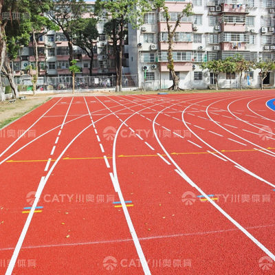 Piste de course en caoutchouc préfabriquée approuvée par l'IAAF Pistes de tartan Piste d'athlétisme pour les sites sportifs professionnels