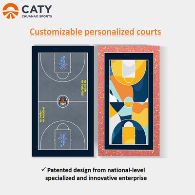 Nouveau design Surface en PU personnalisable Cour de sport en plein air préfabriquée Basket-ball Volley-ball Badminton Cour de tennis Plancher pour installations sportives