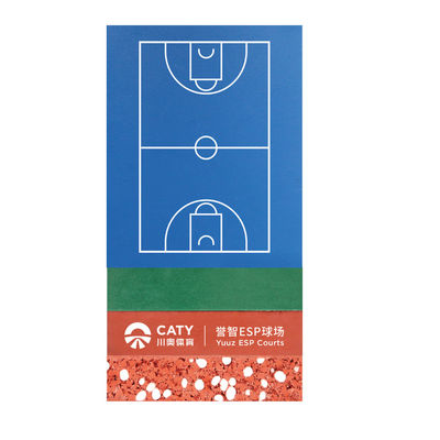 Couche en silicium poly (PU) écologique Plancher sportif multifonctionnel pour volley-ball Basket-ball Badminton dans les installations sportives Clubs sportifs Parcs de jeux