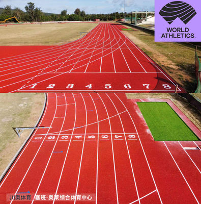 IAAF Approuvé Piste de course de caoutchouc synthétique EPDM haute performance Piste de course pour le sport Champ de sport Centre de formation Centre de formation complexe sportif clubs sportifs