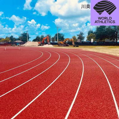 Plancher en caoutchouc EPDM absorbant les chocs approuvé par l'IAAF pour piste de course à pied à usage professionnel et récréatif
