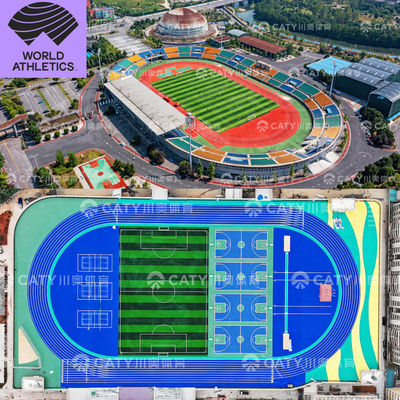 Installation de pistes d'athlétisme certifiées IAAF Granules EPDM Matériaux pour les écoles Installations sportives Aménagement paysager