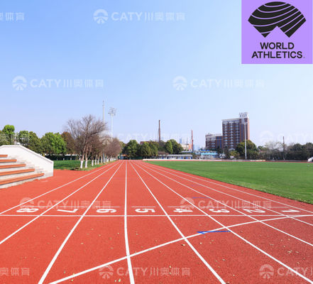 Matériau de piste synthétique EPDM pour les terrains d'athlétisme par un entrepreneur de surface de piste d'athlétisme certifié IAAF