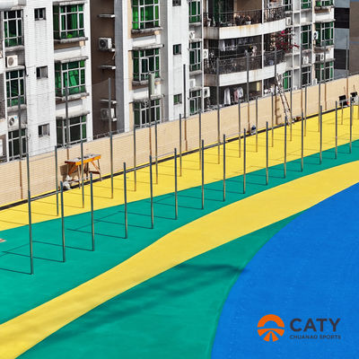 Matériau de terrain de jeux en caoutchouc résistant aux couleurs durable EPDM SBR caoutchouc pour pneus de course à pied en caoutchouc