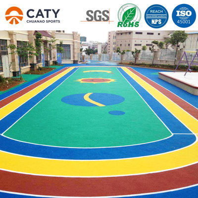 Surface en caoutchouc à granules EPDM douce et amusante pour le terrain de jeux et la piste de course des enfants