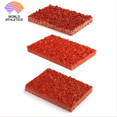 Surface de piste d'athlétisme caoutchouteuse à haute traction par matériau de compétition professionnelle EPDM SBR Granules