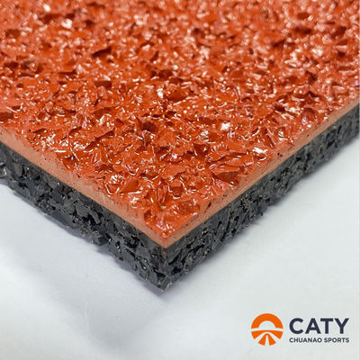 Surface de piste d'athlétisme caoutchouteuse à haute traction par matériau de compétition professionnelle EPDM SBR Granules