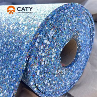 Piste de course semi-préfabriquée sans couture certifiée IAAF, installation professionnelle avec durabilité pour toutes les conditions météorologiques