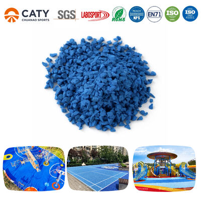 Granulés de caoutchouc EPDM non toxiques anti-UV avec absorption des chocs pour les surfaces de terrain de jeux et de piste de course