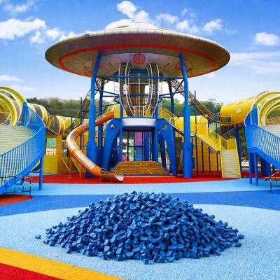 Surface de terrain de jeu en caoutchouc EPDM Granules de caoutchouc SBR pour le sol de sécurité de terrain de jeu