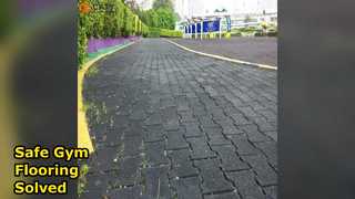 Plancher de gymnase de tuiles en caoutchouc d'os de chien facile à installer